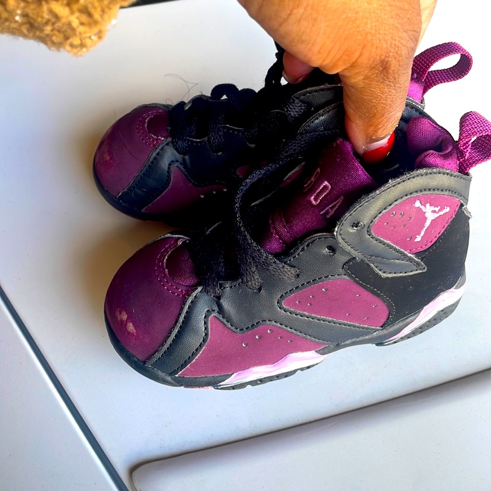 Toddler Burgundy and Pink Jordan’s Size 7C